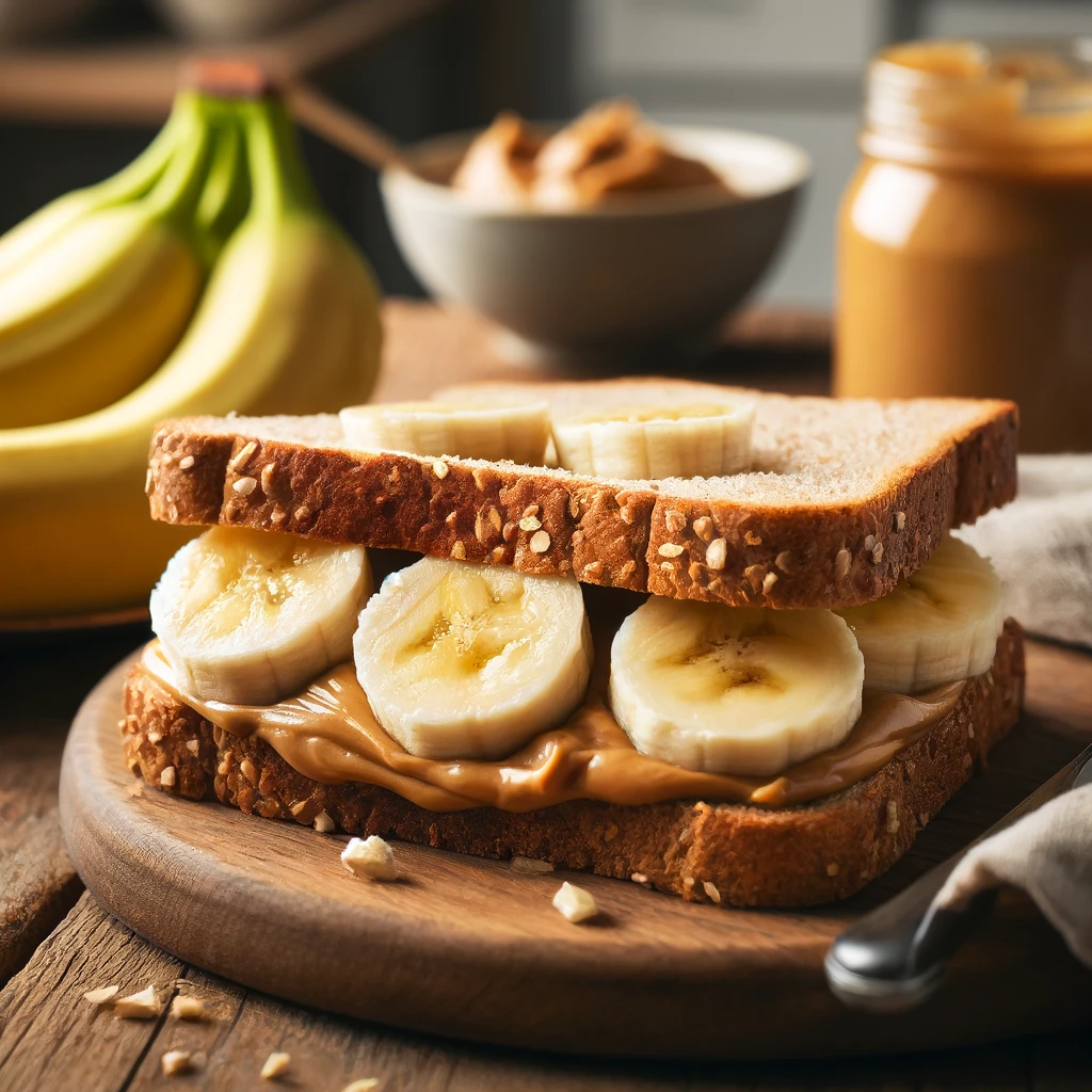 Banana and Peanut Butter Sandwiches